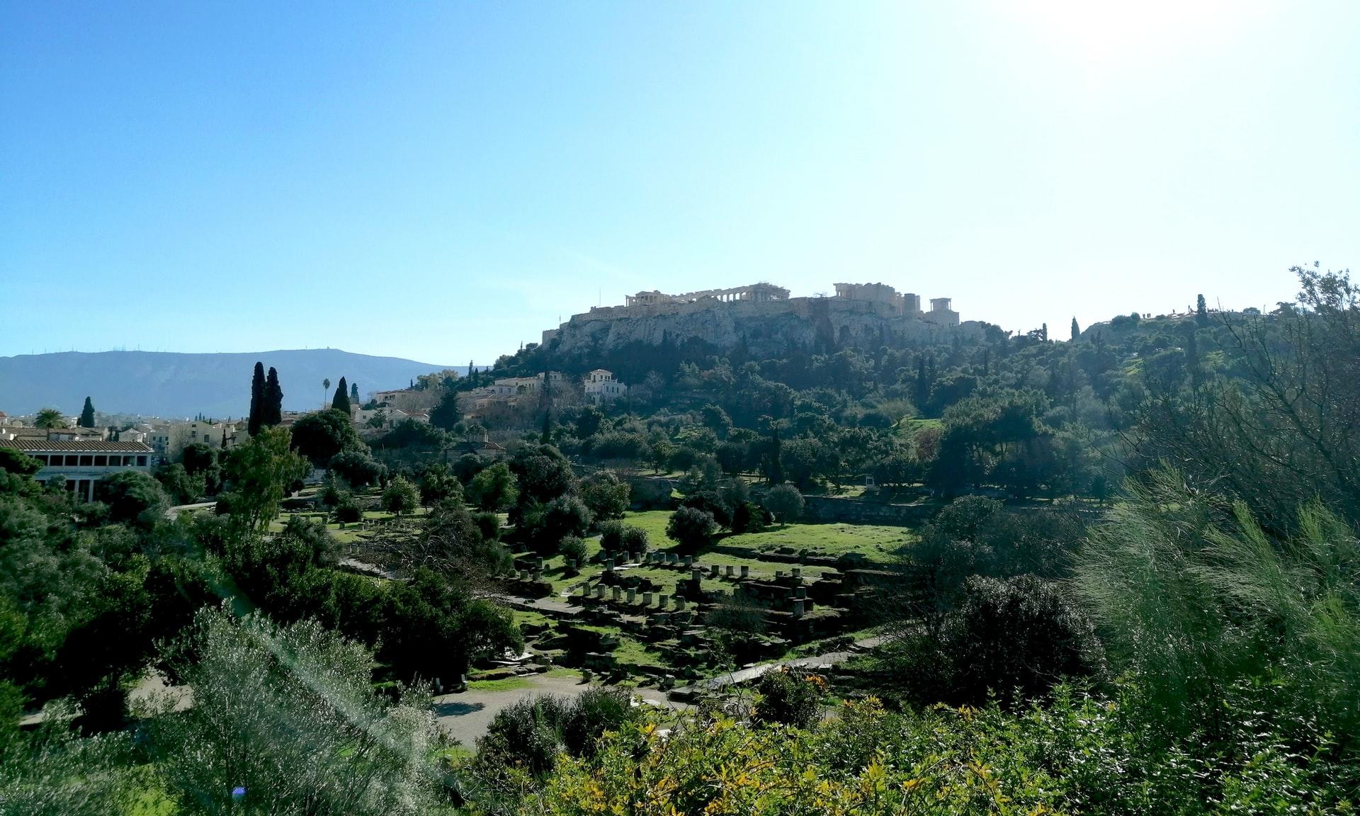 Utsikt över Akropolis från Agora