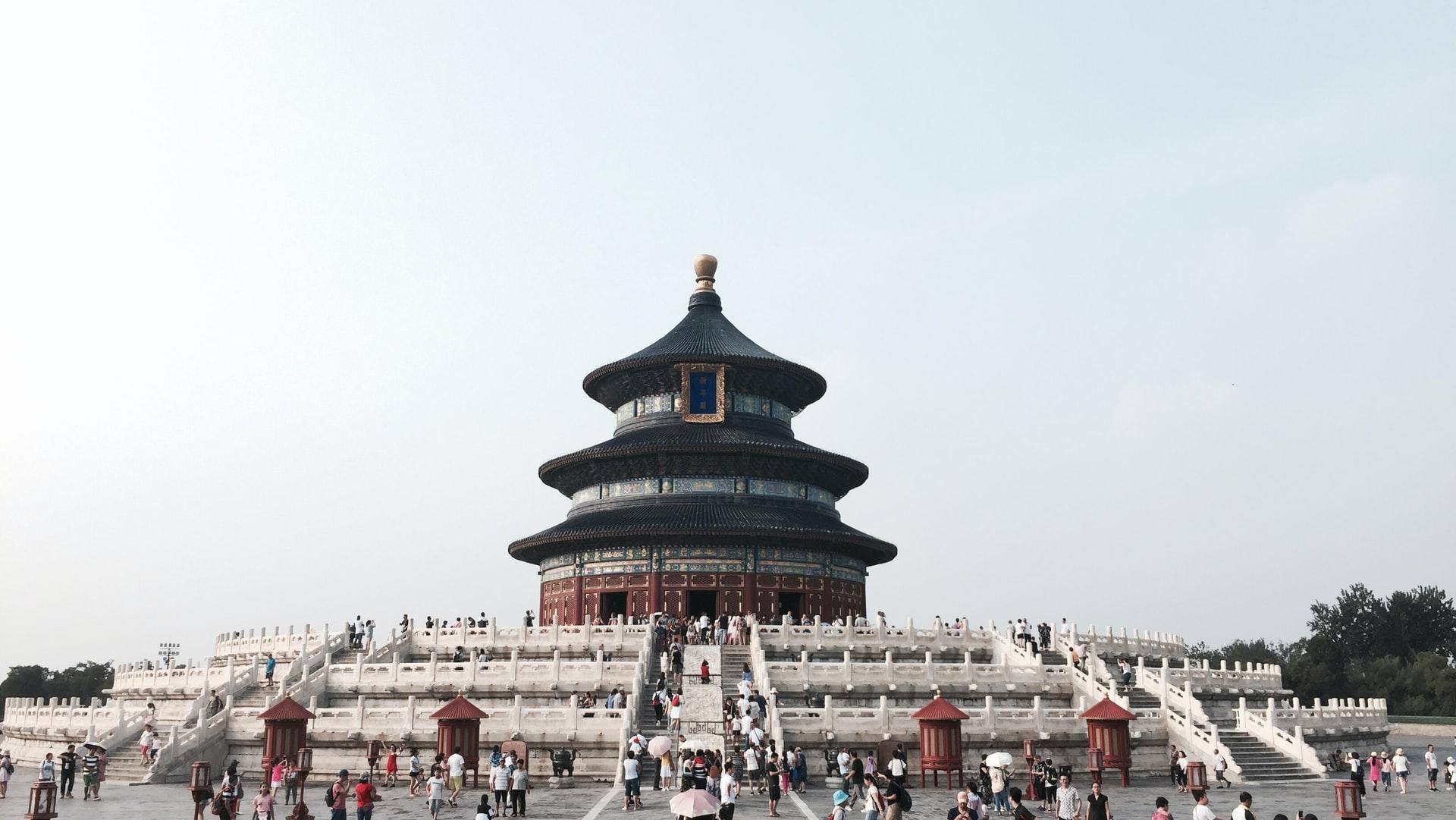 Himmelen tempel i Kina med sina 3 tak