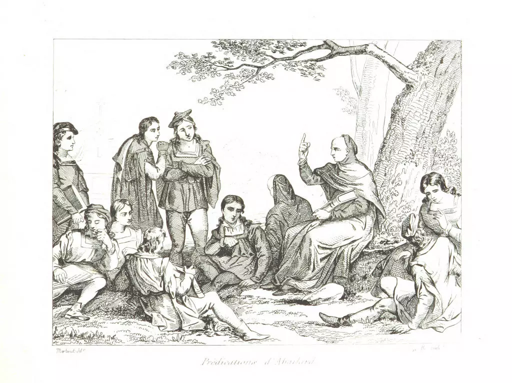 En teckning som visar Peter Abelard.