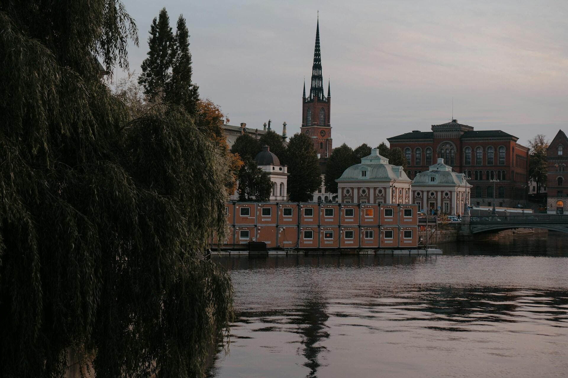 Bild på Riddarholmen i Stockholm.