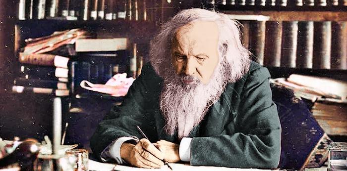 Dmitri Mendeleev som skapade det periodiska systemet