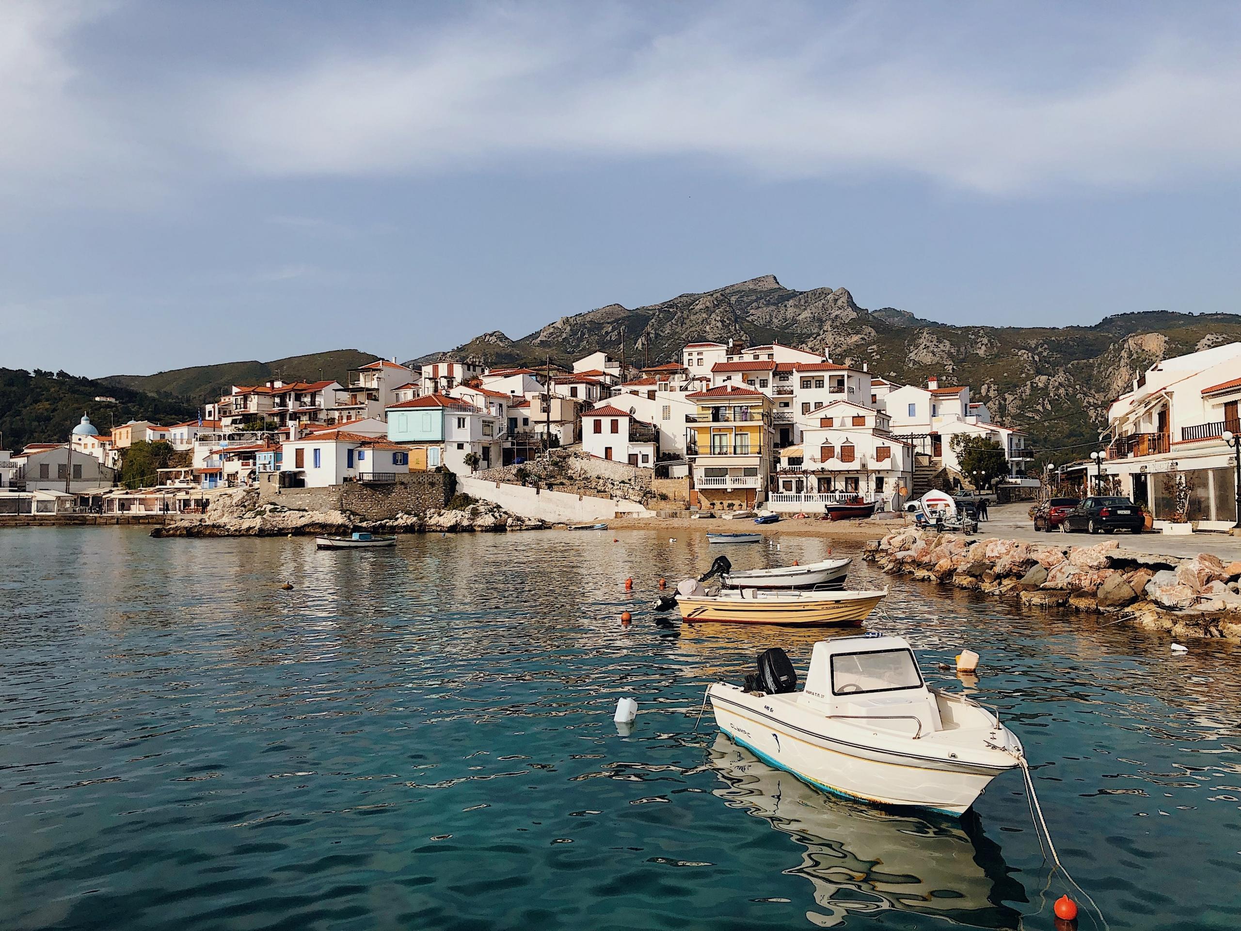 Den grekiska ön Samos där Pythagoras föddes.