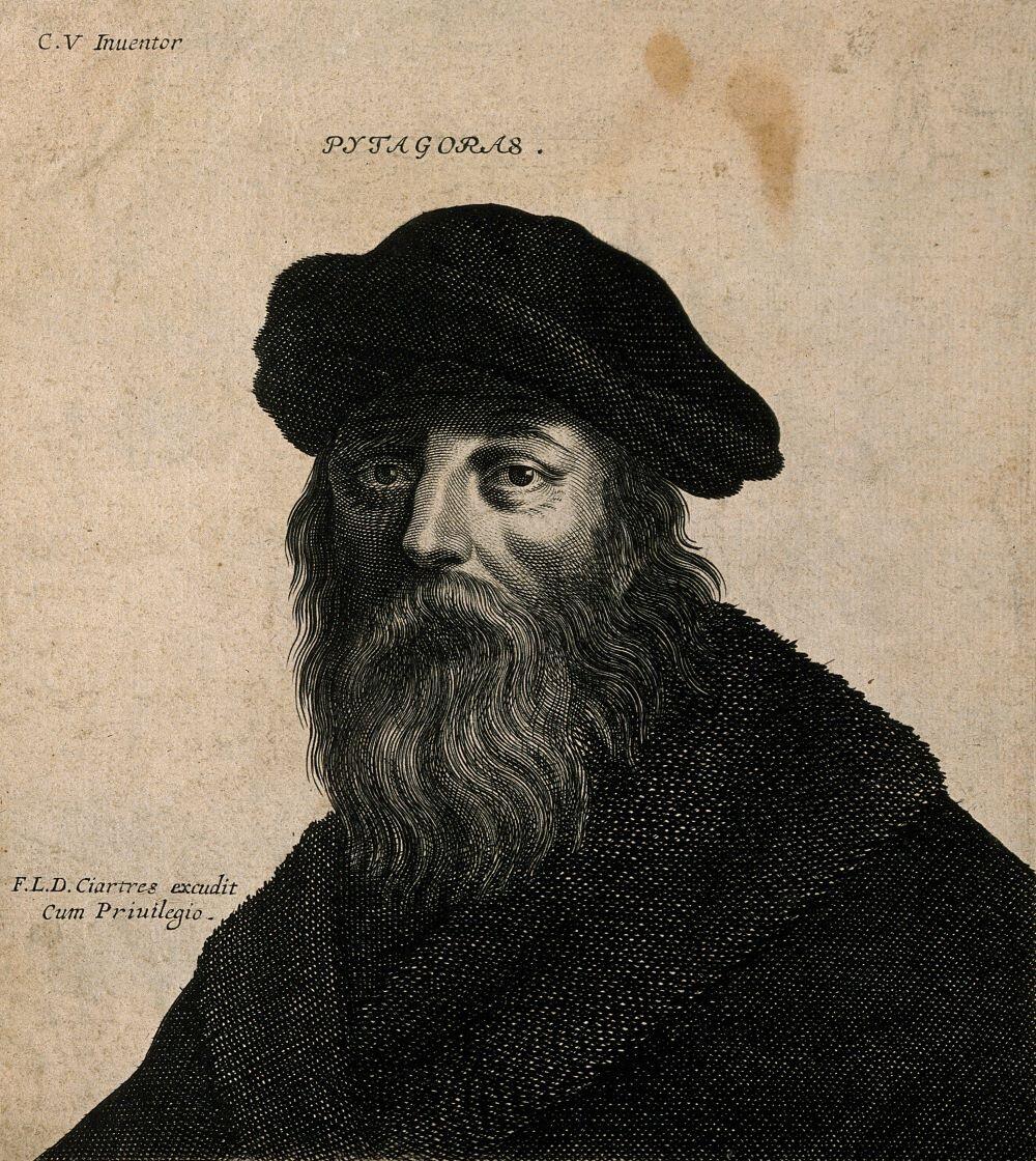 Pythagoras. Etsning av F. L. D. Ciartres