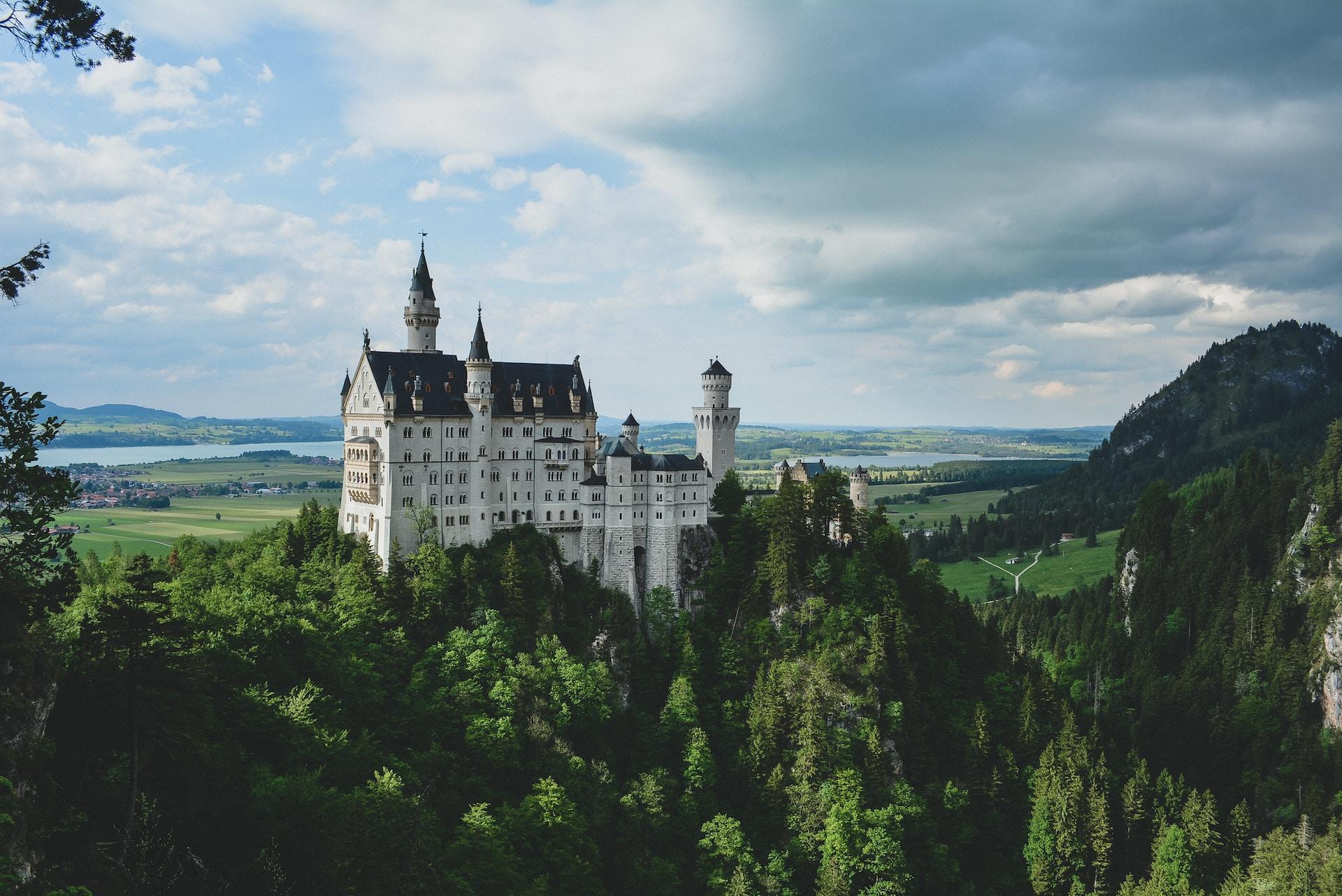 Slottet Neuschwanstein i Schwangau, Tyskland.