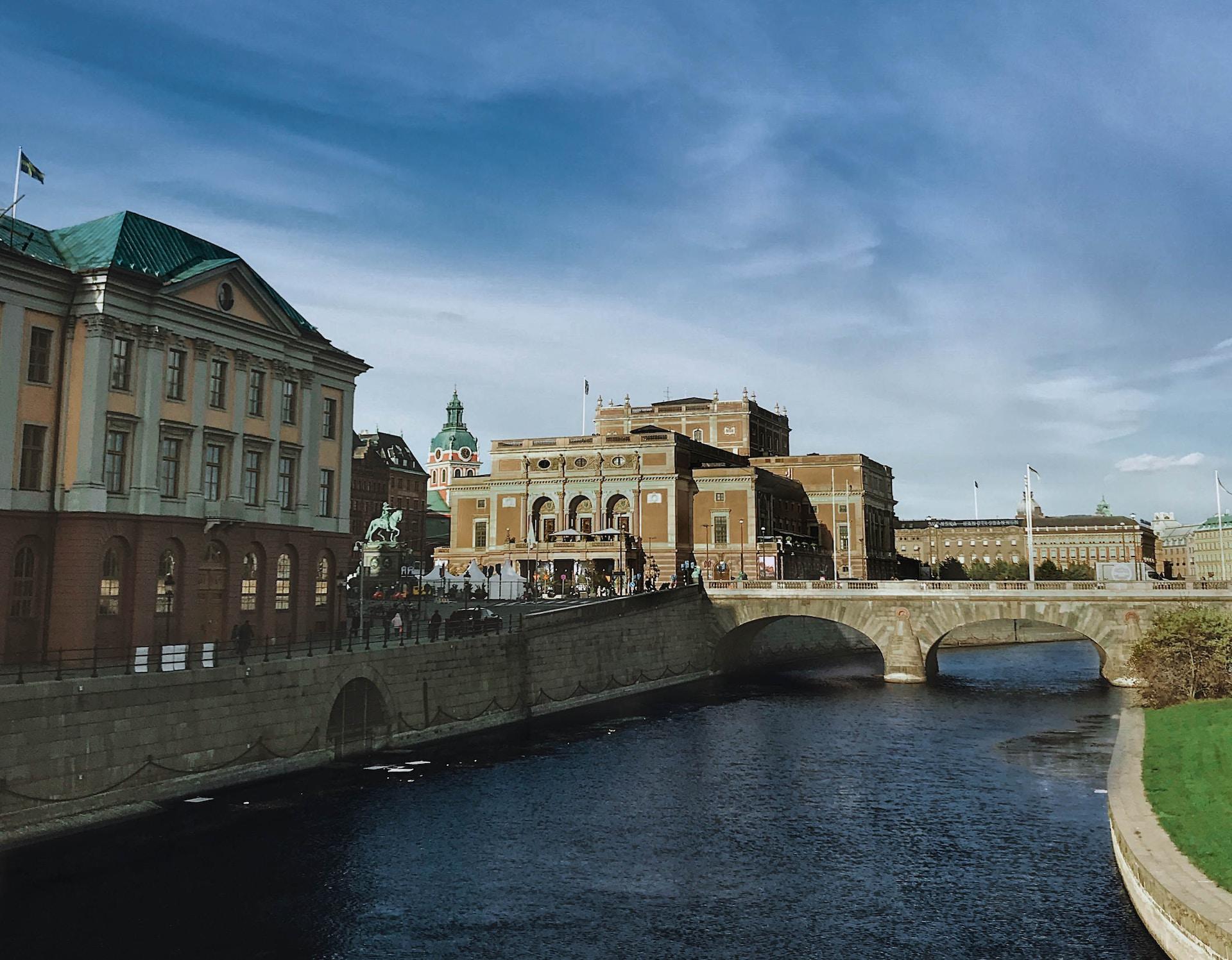 Kungliga Operan i Stockholm sett från Riddarholmen.