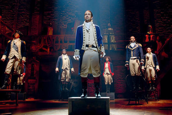 En scen utifrån musikalen Hamilton.