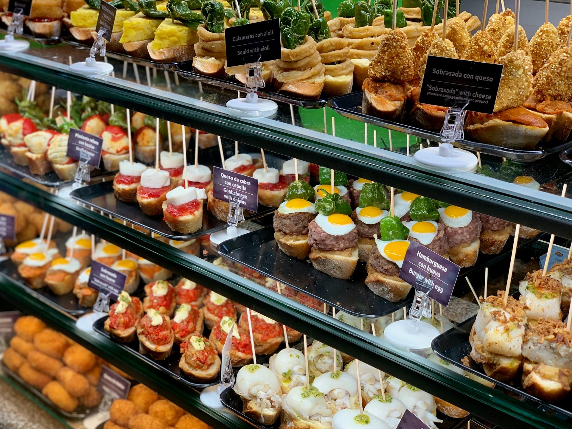 Spansk tapas i Barcelona.