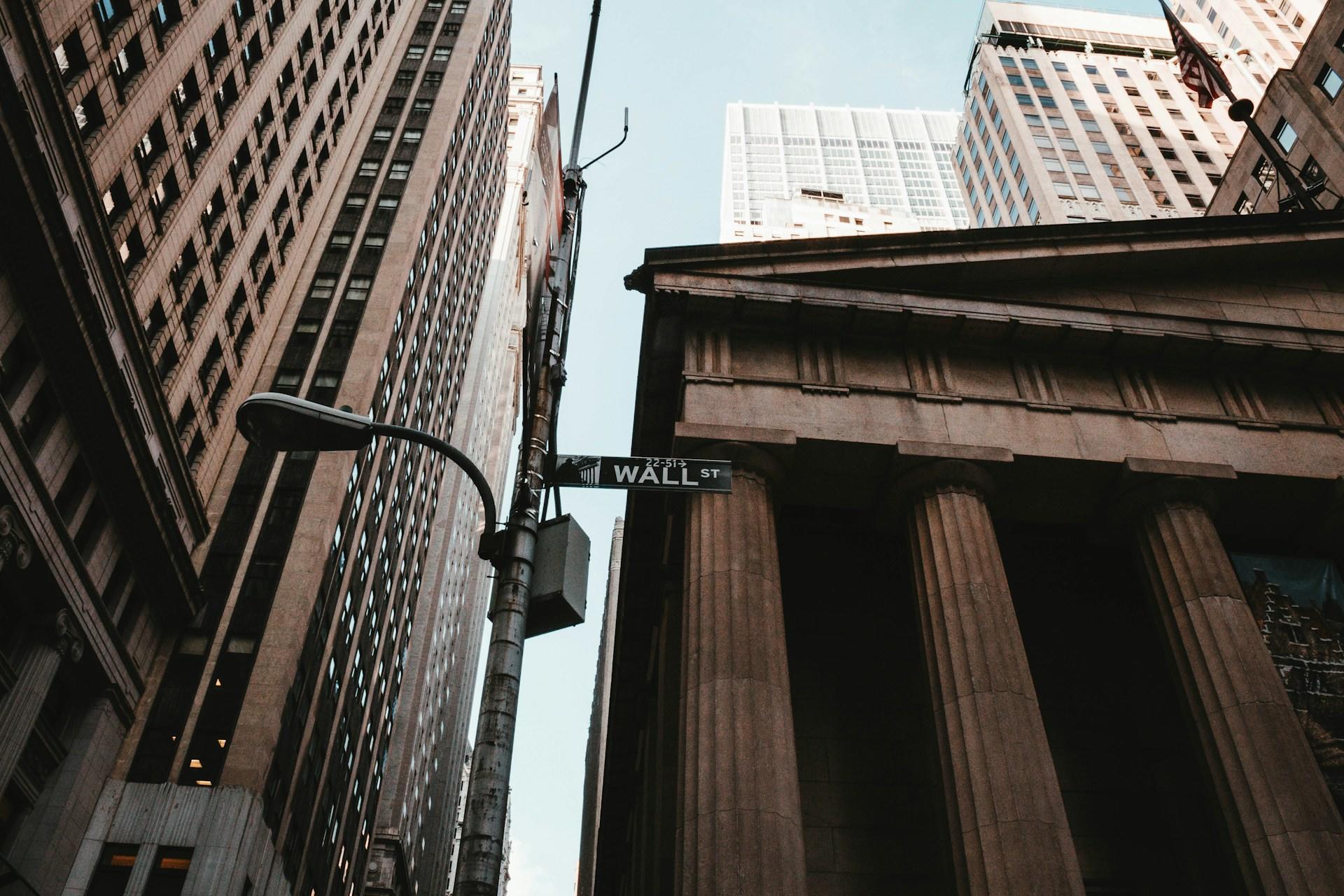 Det stora finanscentret Wall Street i New York.