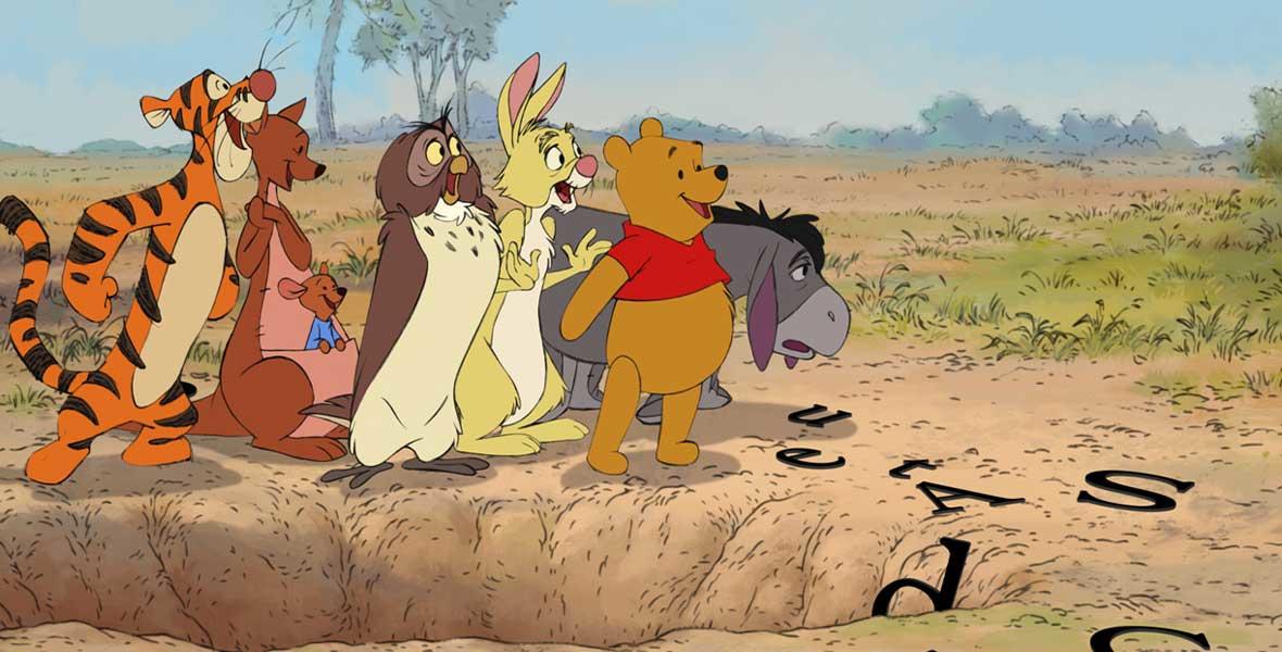 Nalle Puh kan vara ett perfekt alternativ för filmer på engelska
