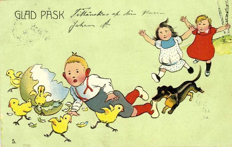 Påskkort från 1905.