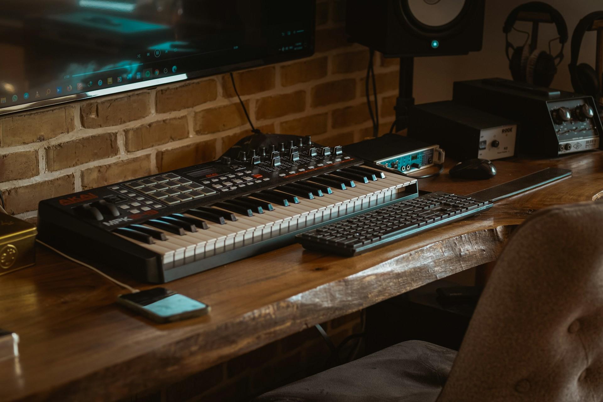 Hemmastudio med piano