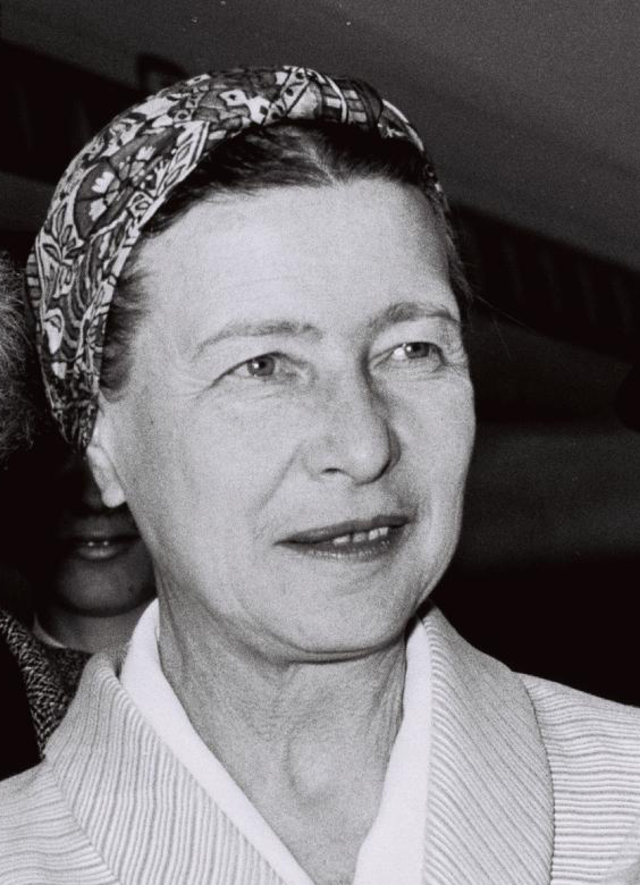 Fotografi föreställande Simone de Beauvoir.