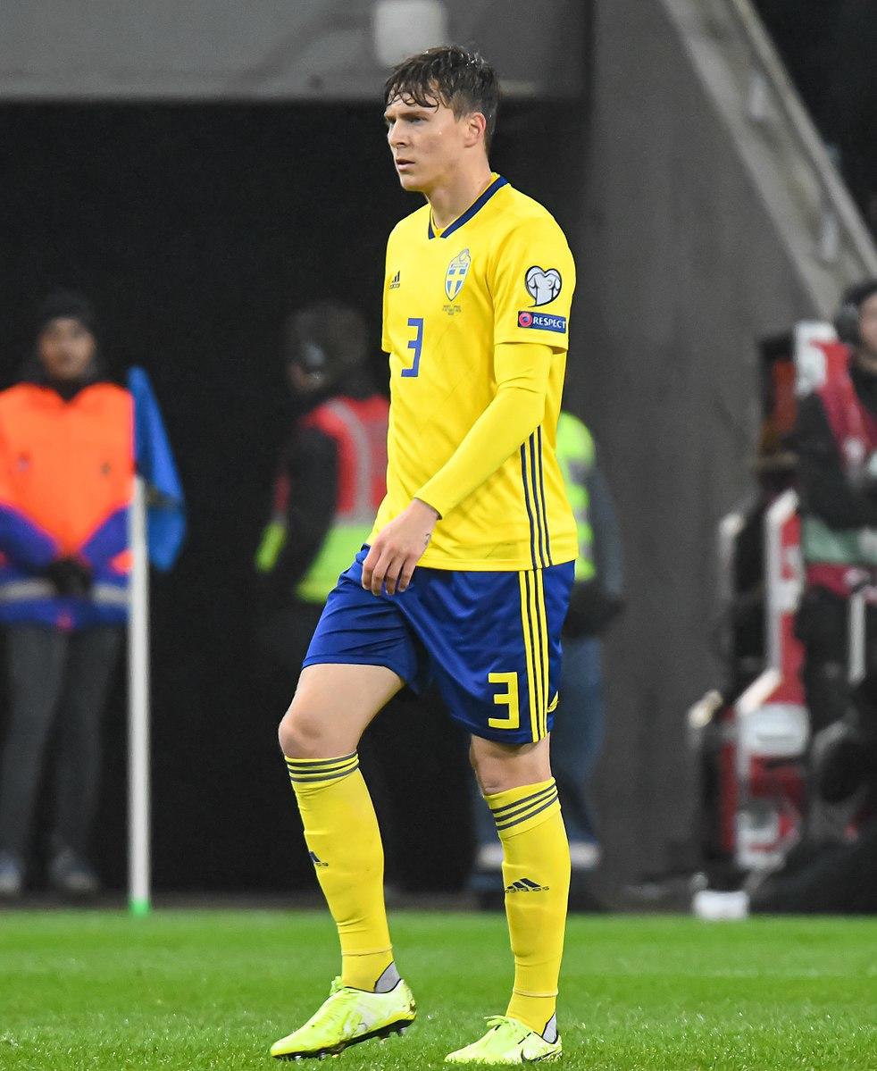 Även Lindelöf spelade i landskampen mot Spanien i oktober 2019. (Bild av UEFA Euro) 