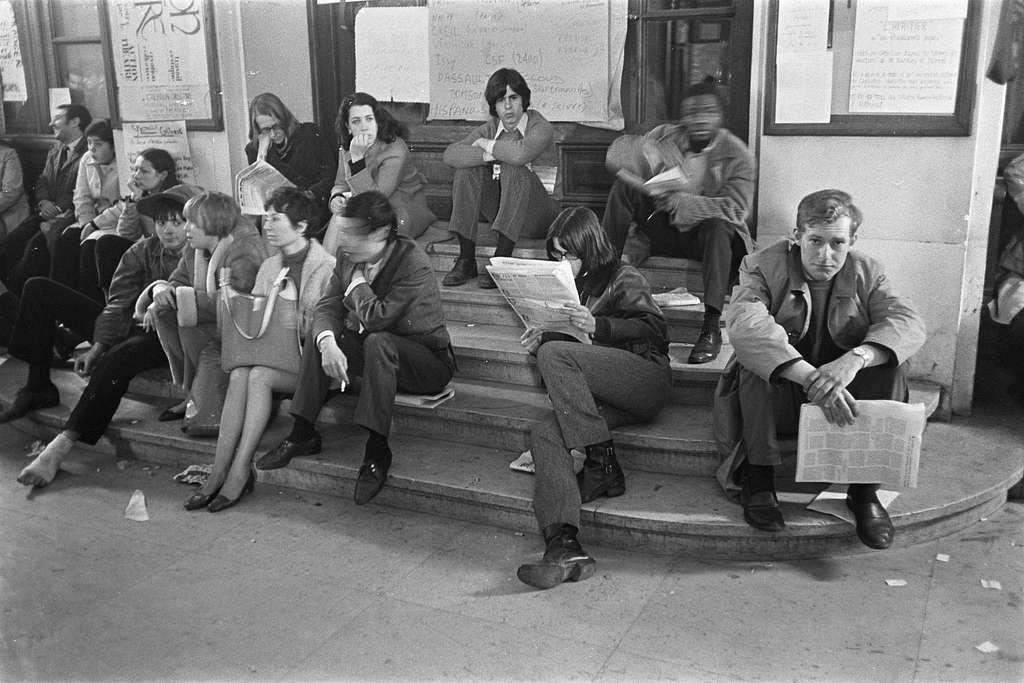 Studenter i Sorbonne 1968.