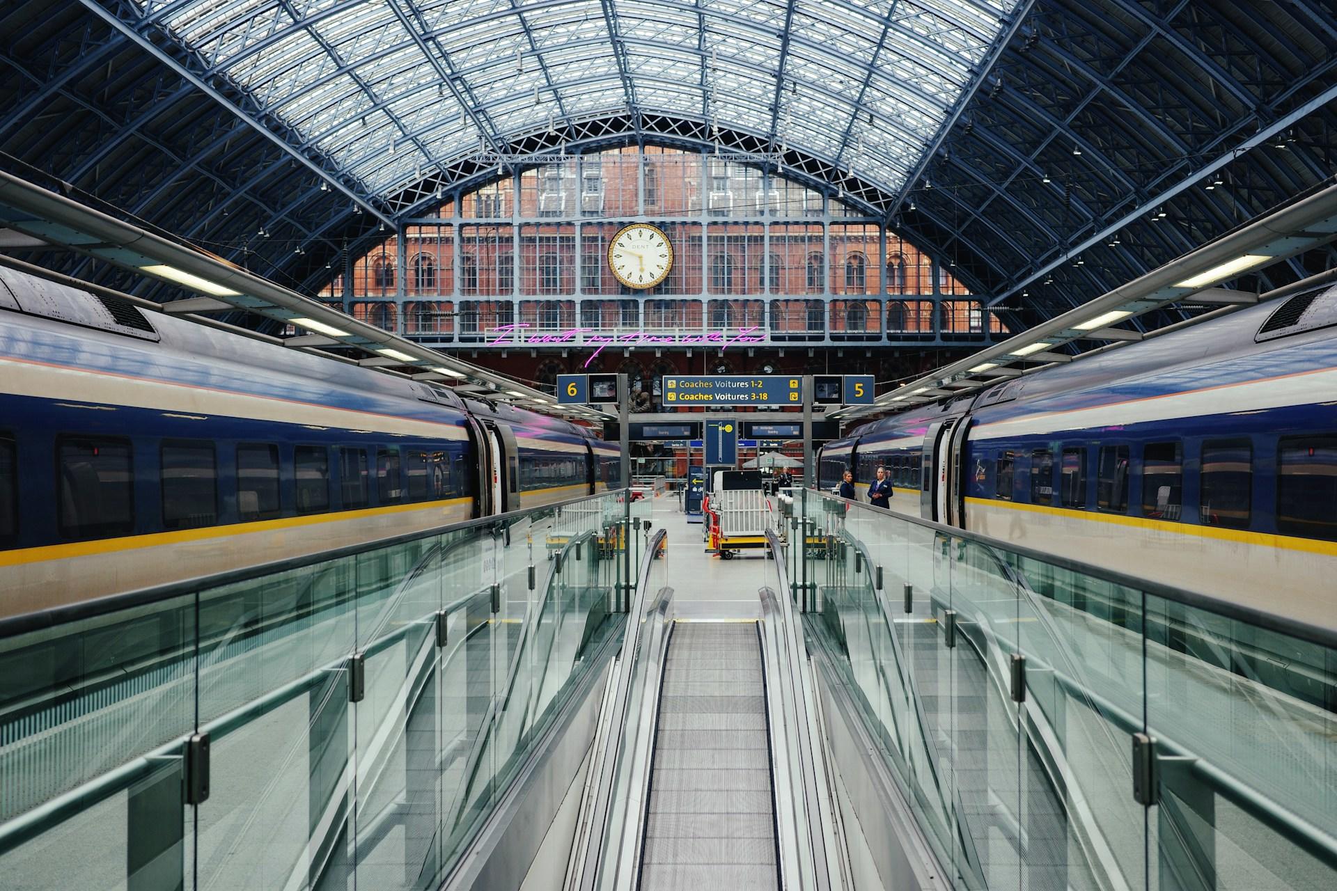 St Pancras Station, Euston Road, London, Storbritannien
