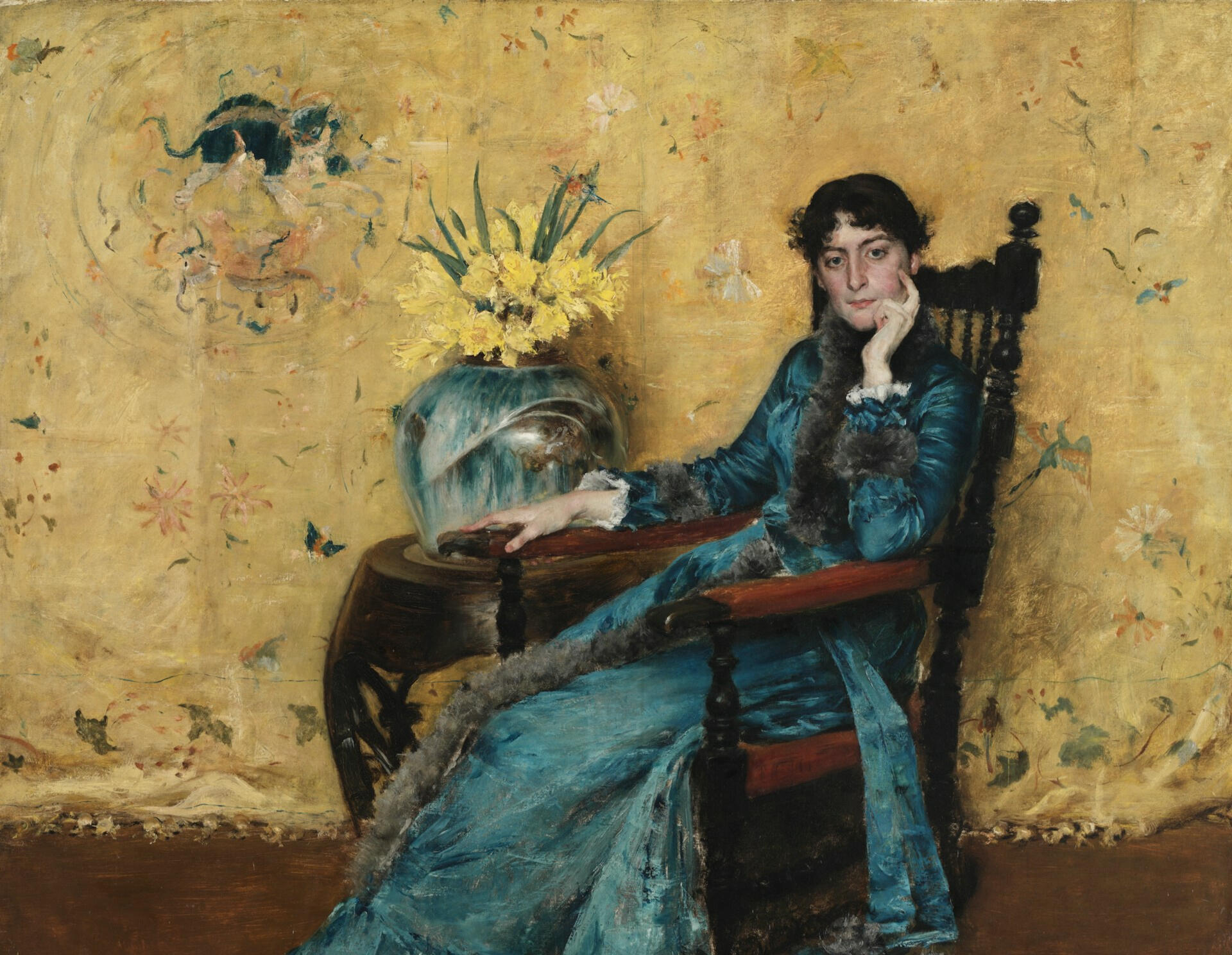 Porträtt av Dora Wheeler, 1882-83. William Merritt Chase (amerikan, 1849-1916).