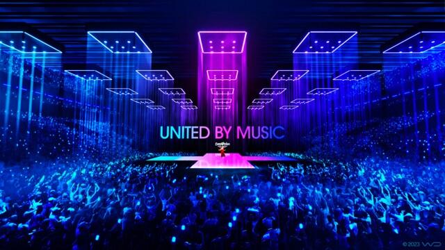 Scenen under Eurovision i Malmö 2024