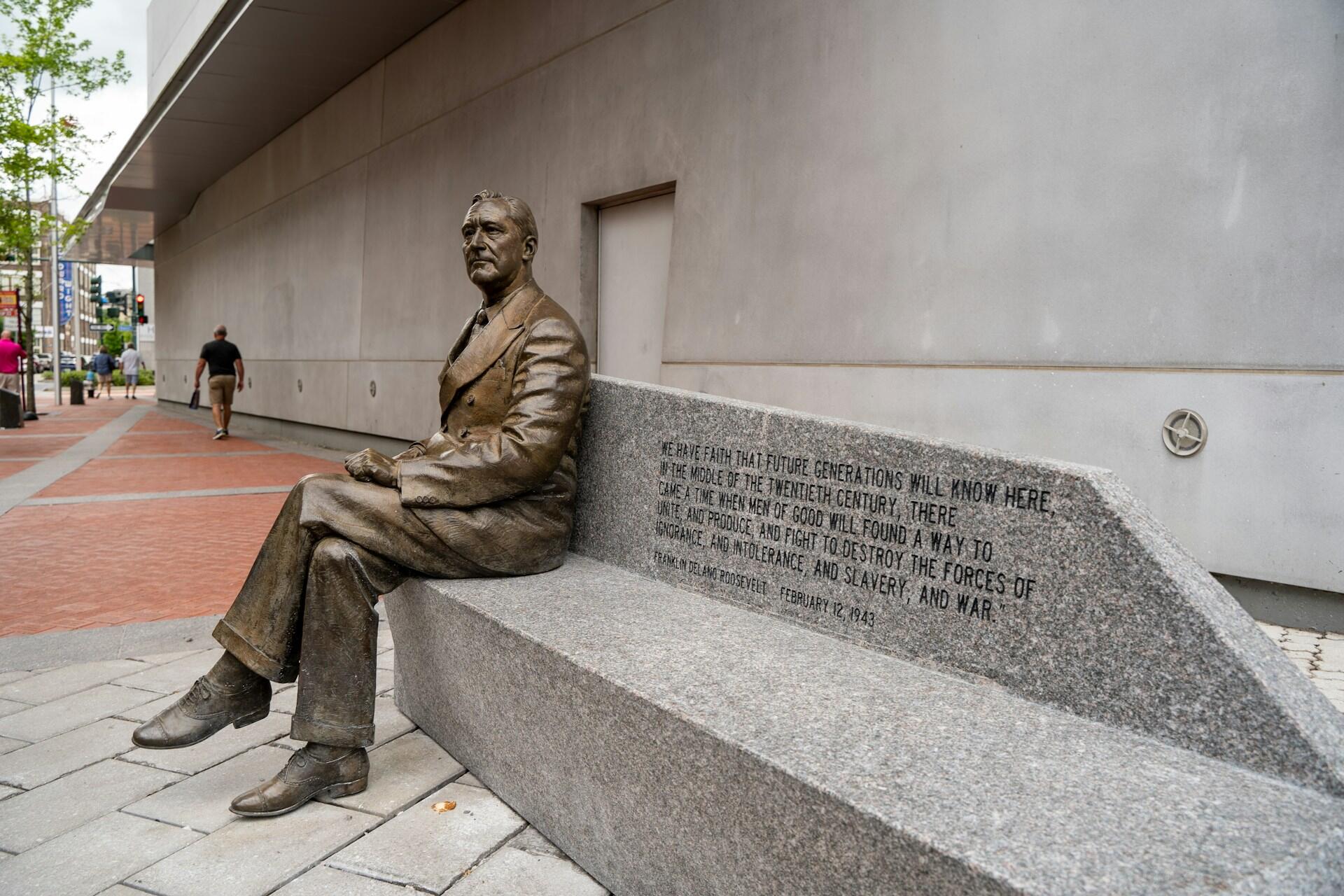 Franklin D Roosevelt vid museum för andra världskriget