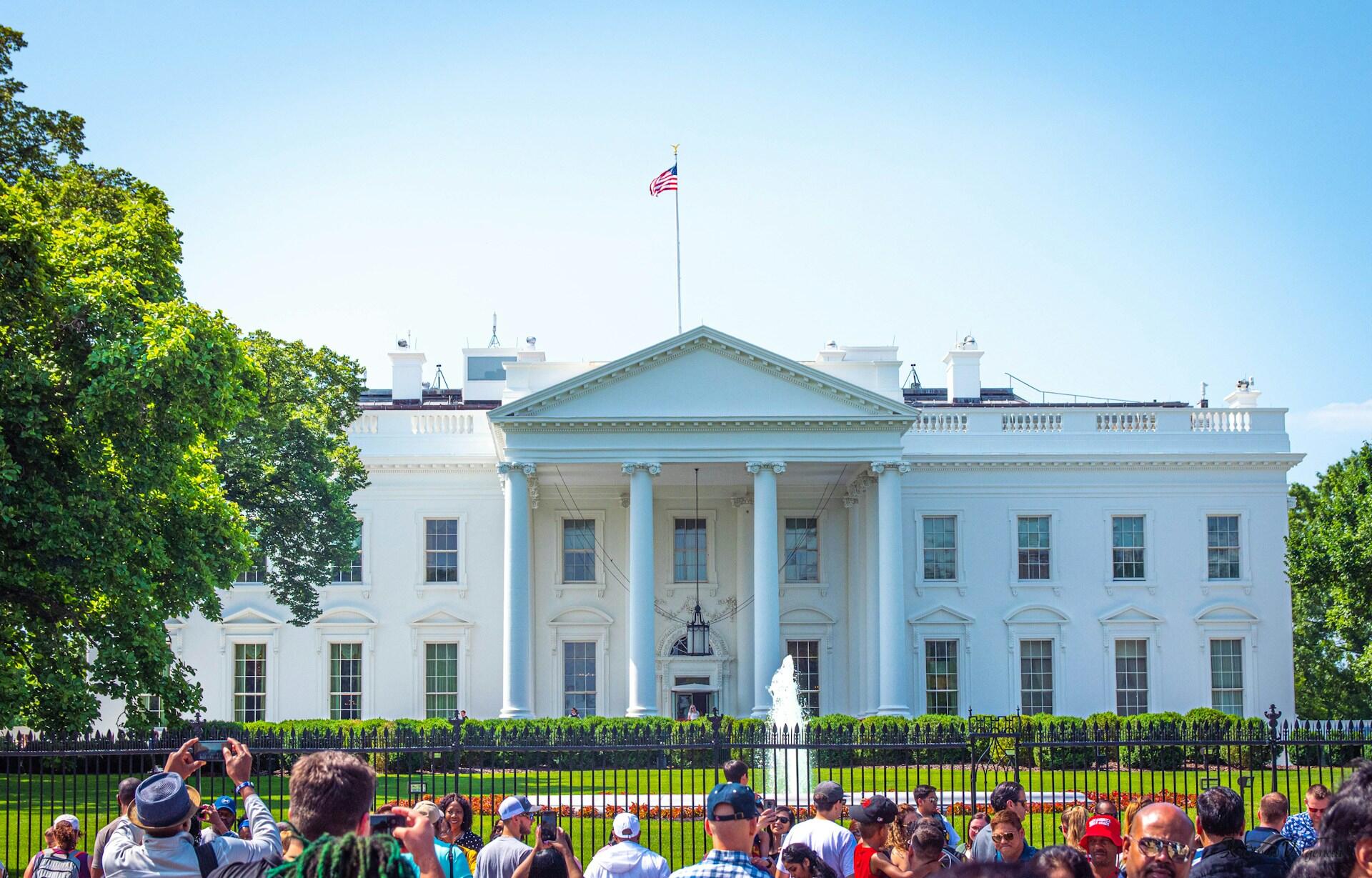 Vitahuset i Washington D.C där presidenten bor och arbetar
