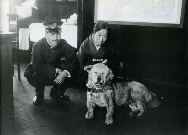 Fotografi av hunden Hachiko