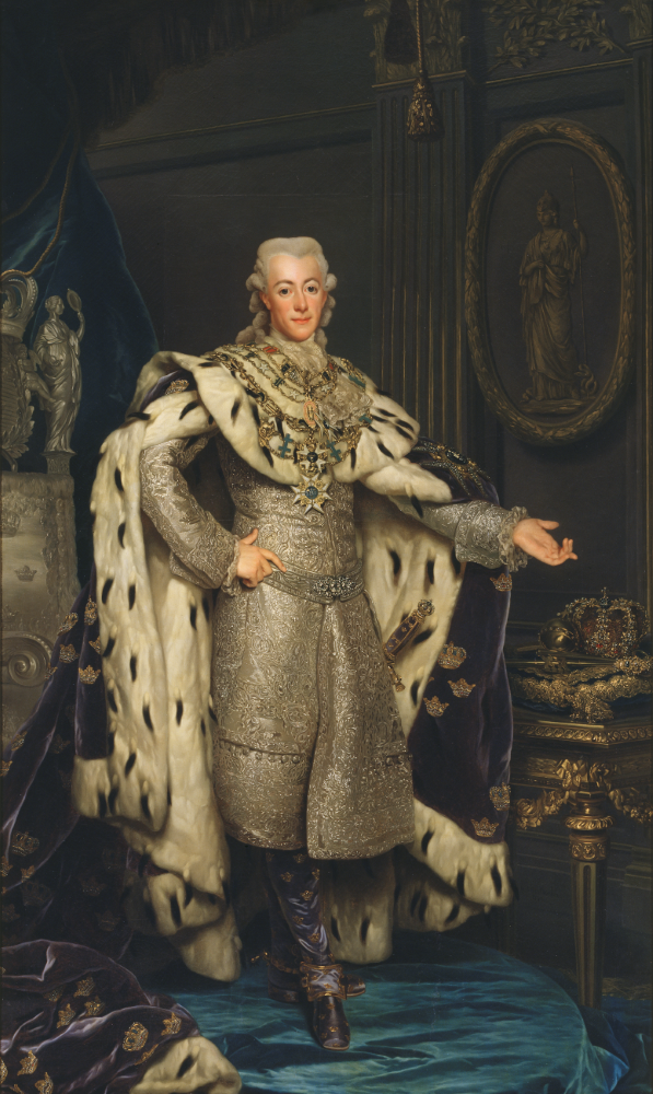 Gustav III i silverdräkt