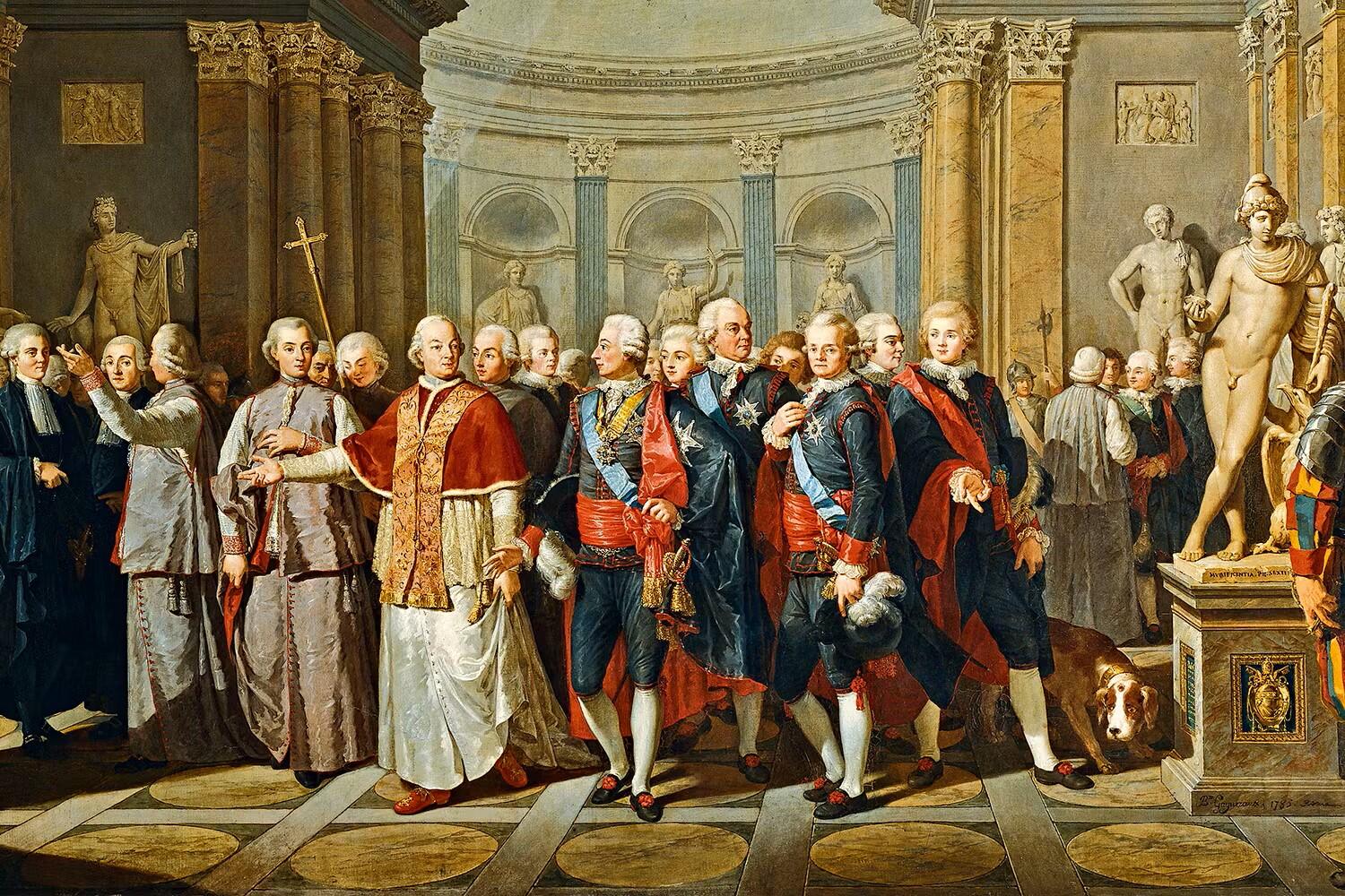 Gustav III:s besök i Rom där han fick träffa Påven. 