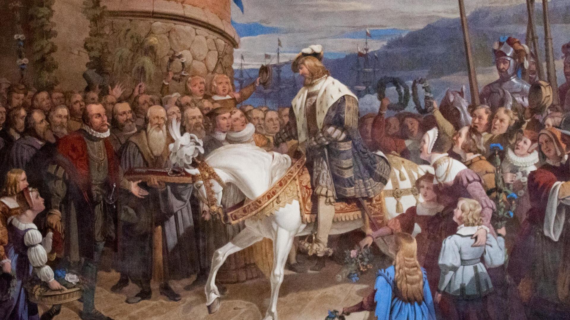 Gustav Vasas intag i Stockholm 1523 av Gustav Johan Sandberg.