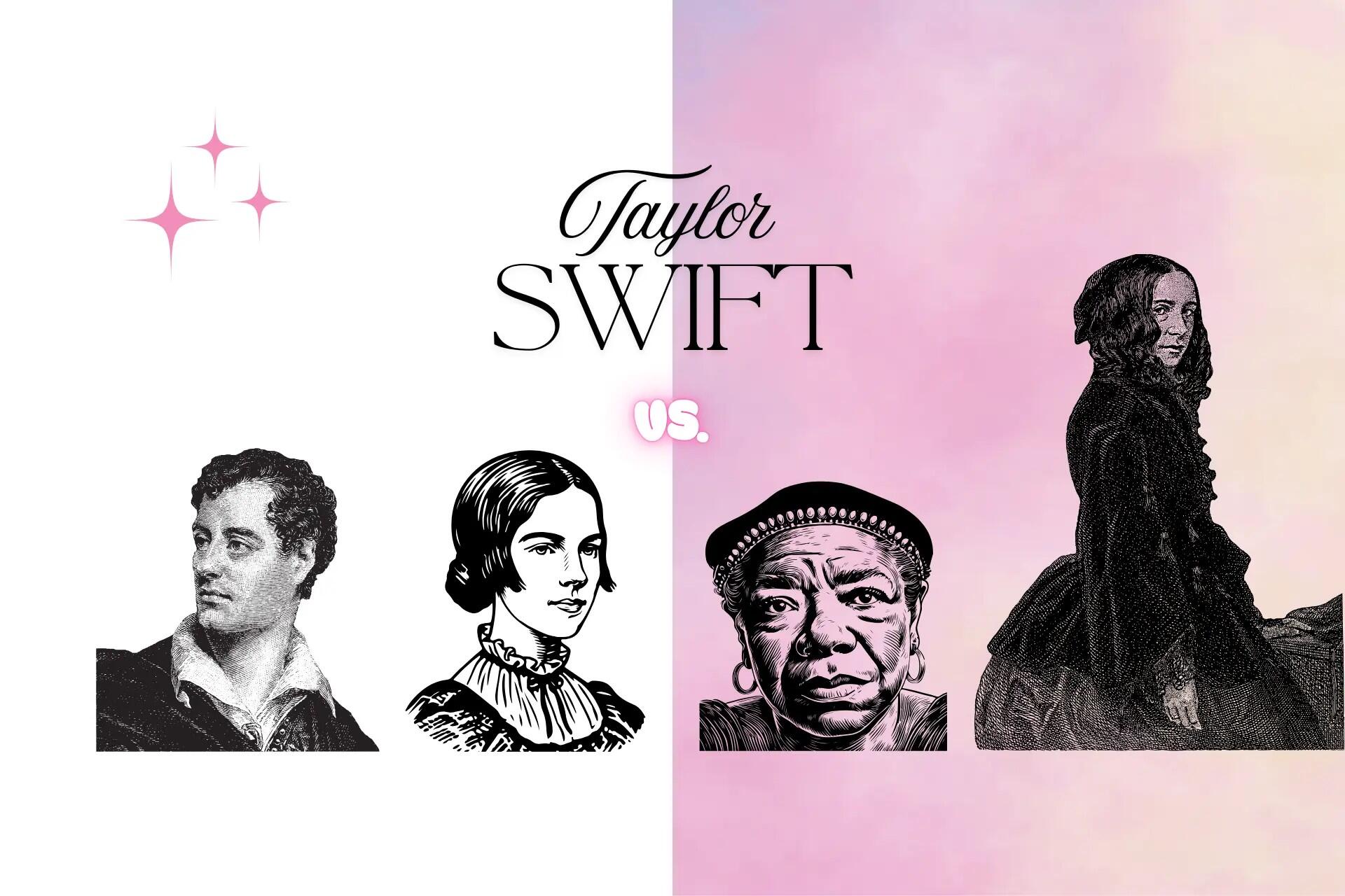 Taylor Swift vs. Berömda poeter - illustration