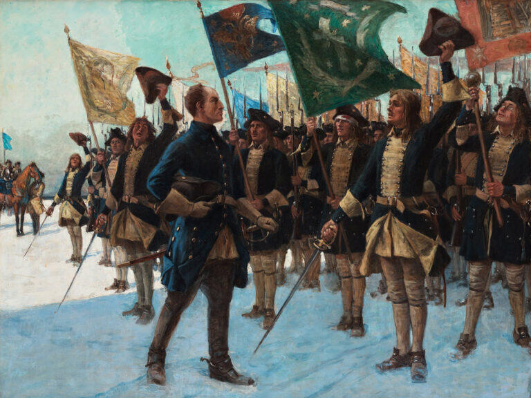 Karl XII och Karolinska soldater i snö