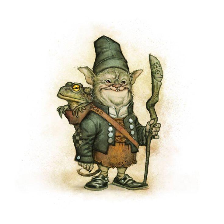 Manlig vätte tecknad av Johan Eegerkrans