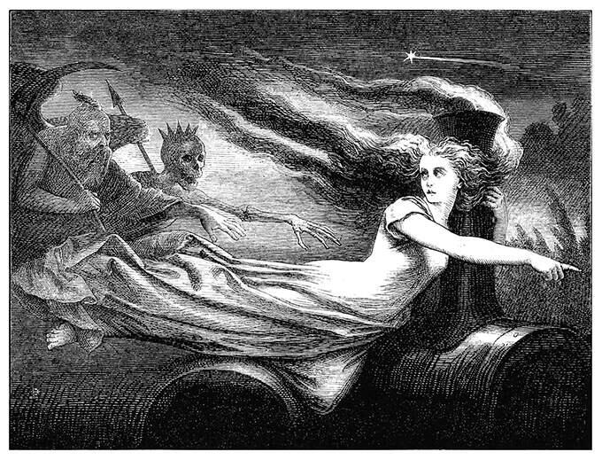 Illustration av flygande spöke