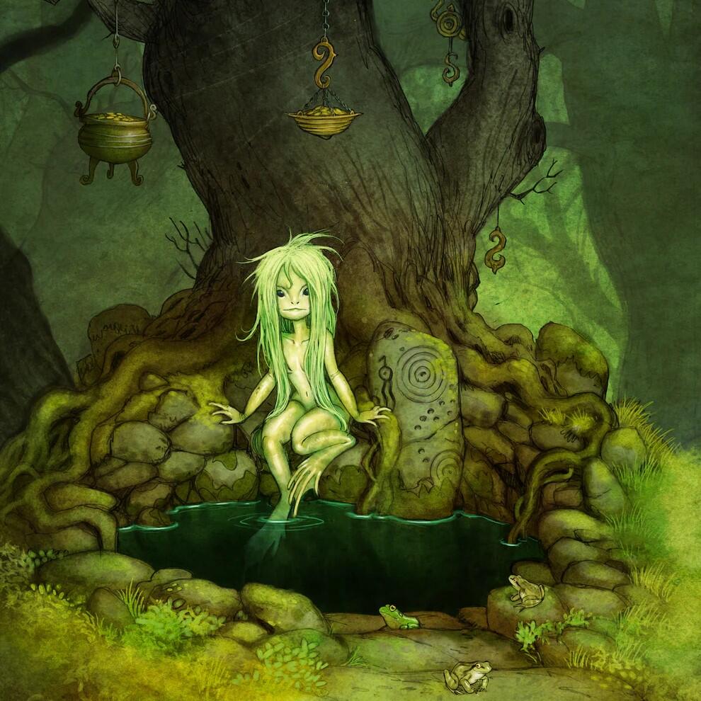 Källrå tecknat av Johan Egerkrans