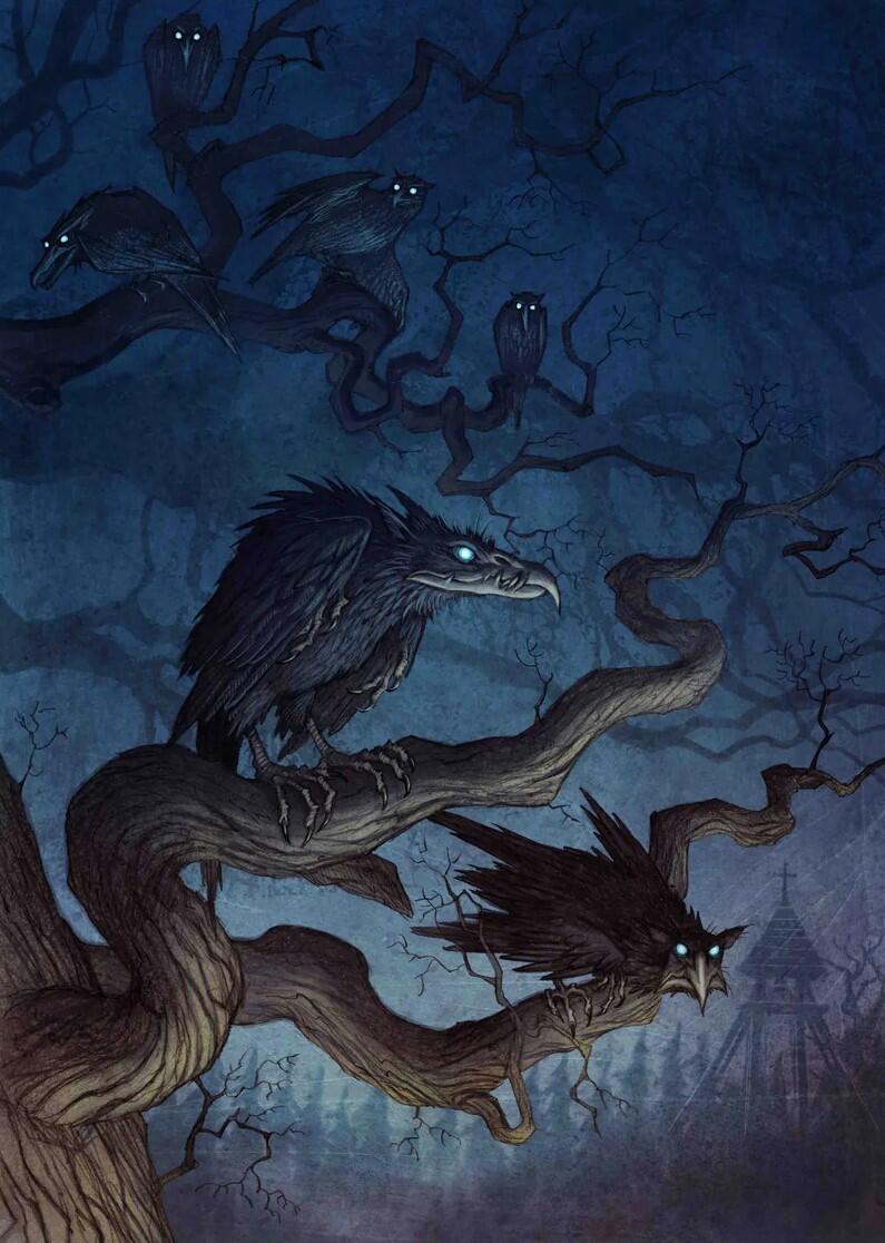 Nattram illustrerad av Johan Lagerkrants