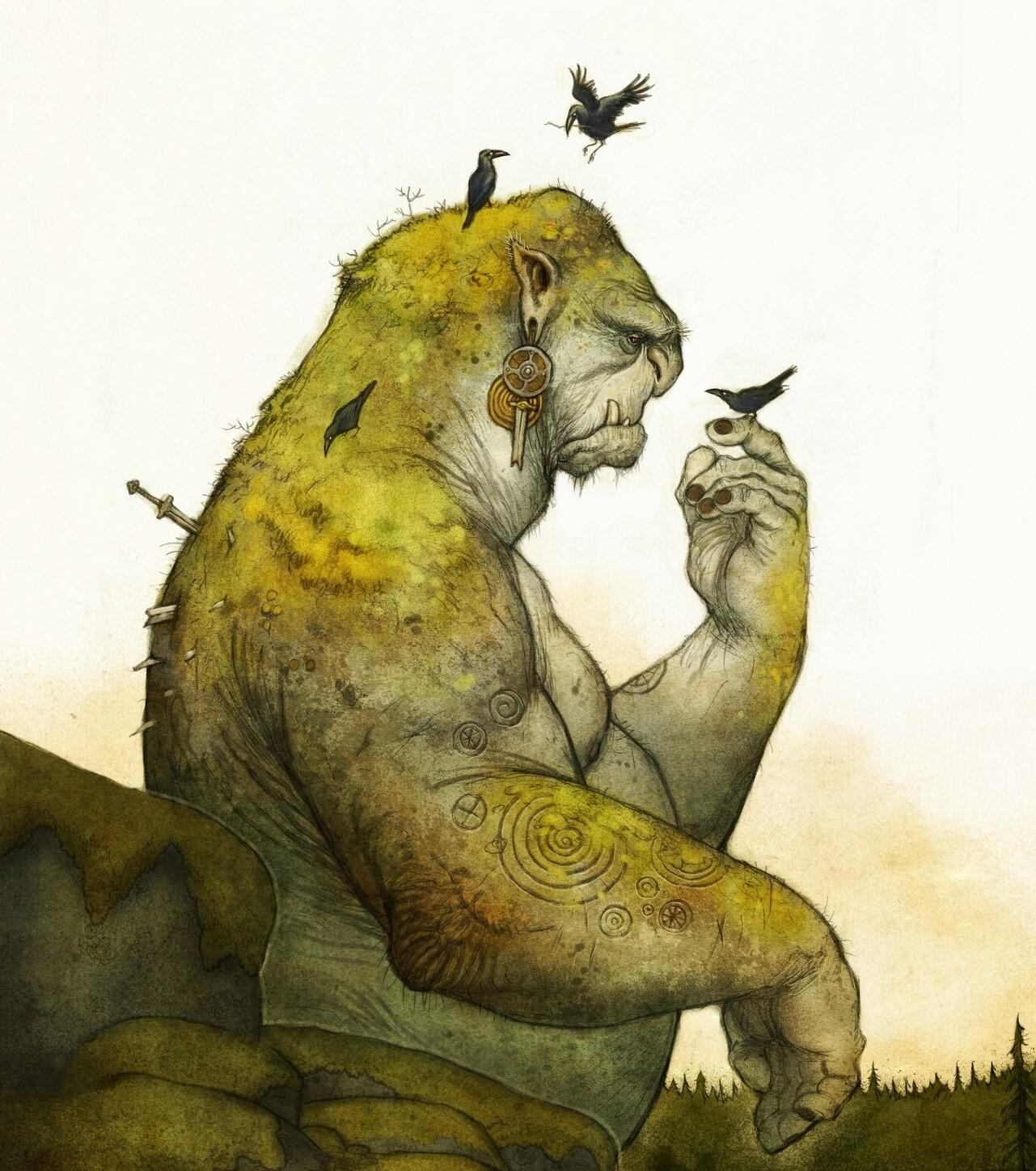 Bergstroll ritat av Johan Egerkrans