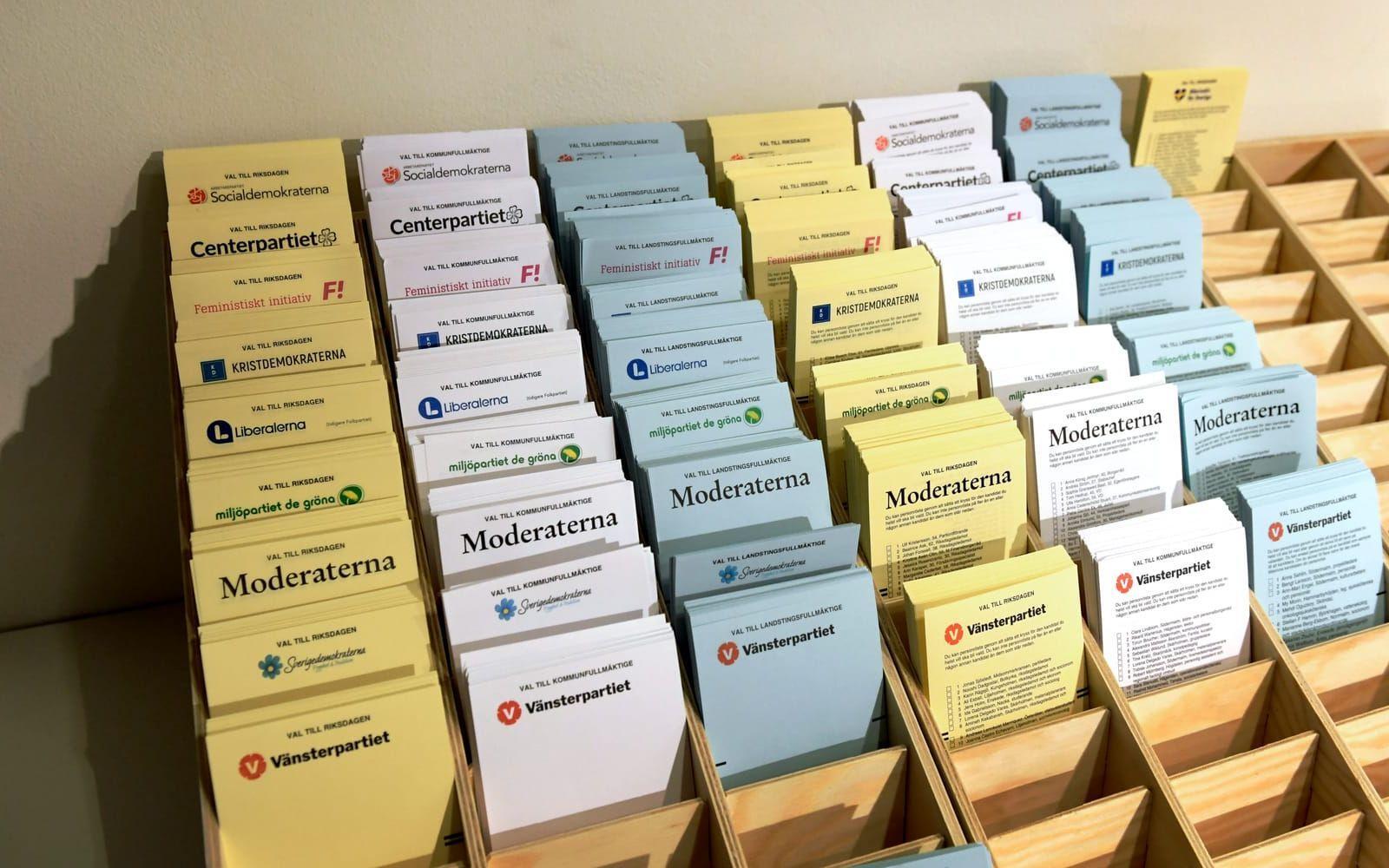 Uppradade valsedlar.