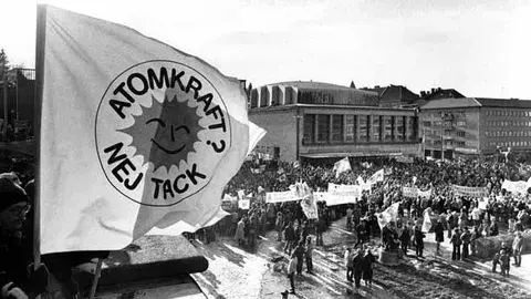 Inför omröstningen om kärnkraft anordnades många demonstrationer.