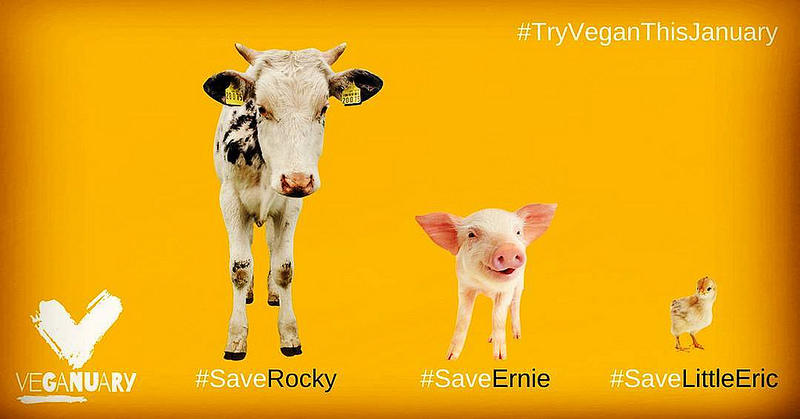Veganuary encourages people to go vegan for the month of January.
