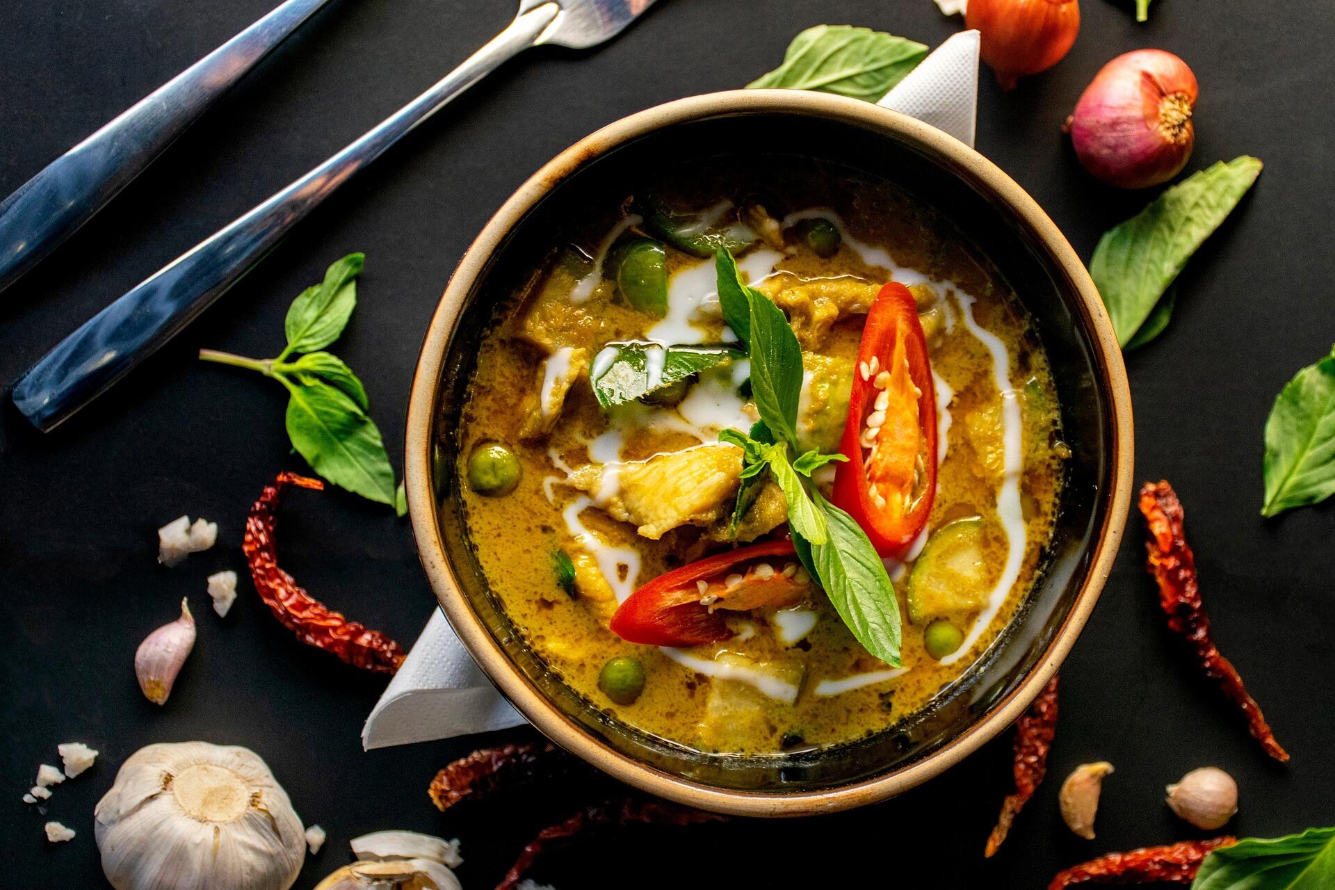 Coconut green curry