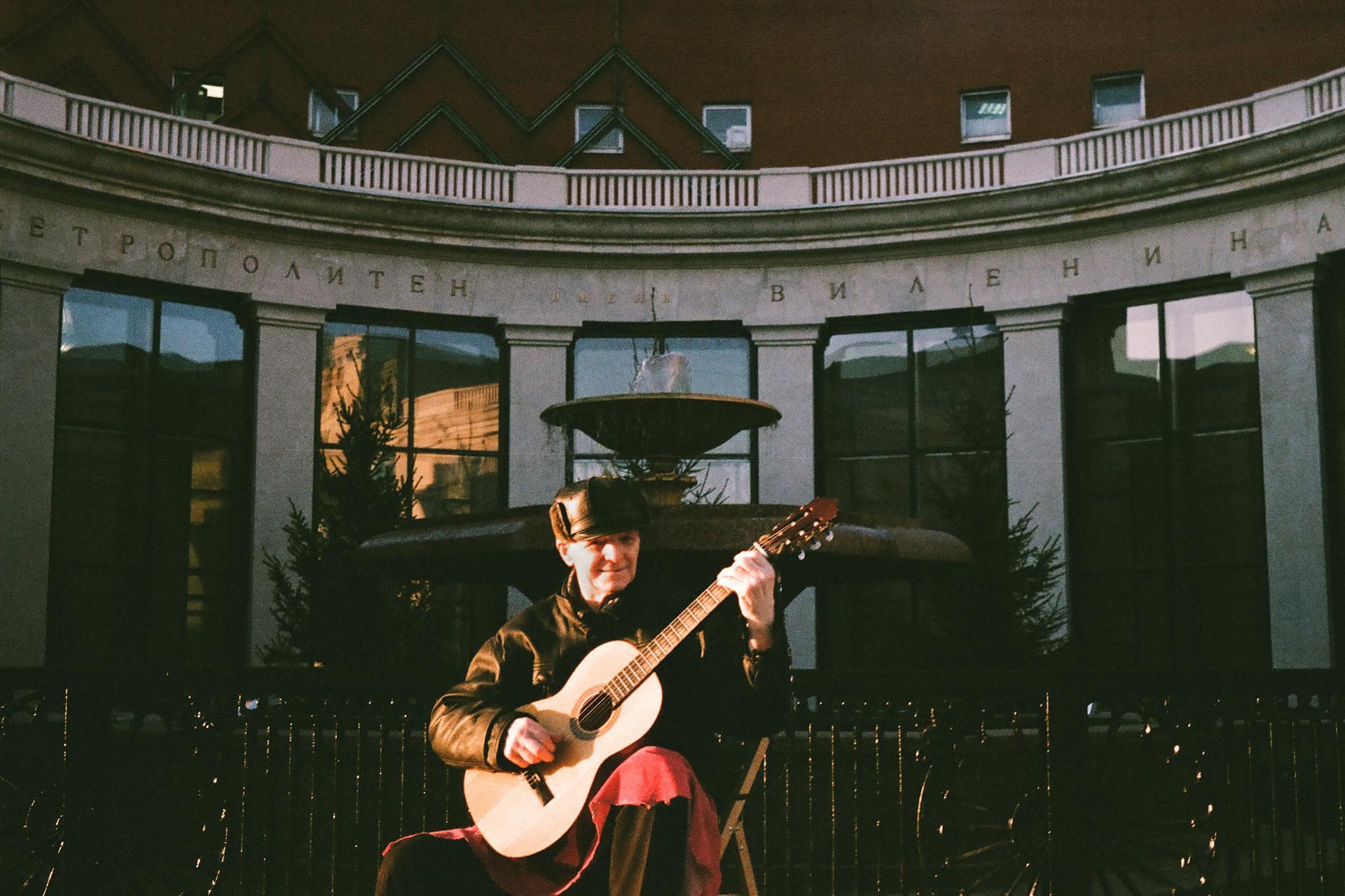 Man Playing Guitar.