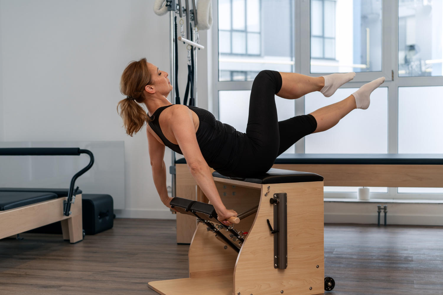 Woman using a Wunda Chair