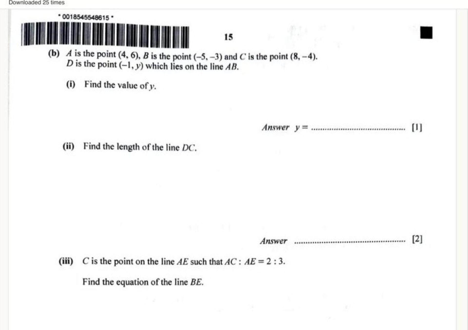 coordinate geometry