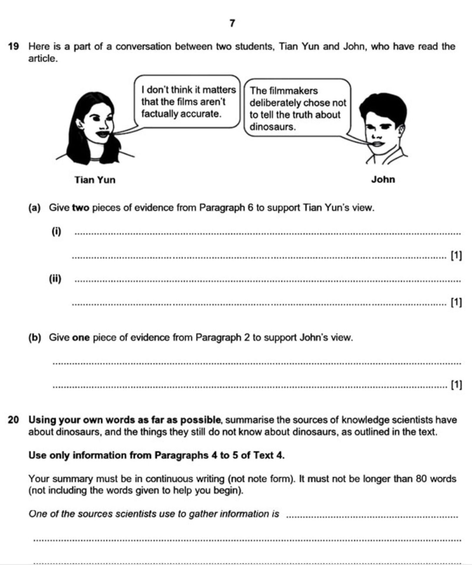 O level Paper 2 example