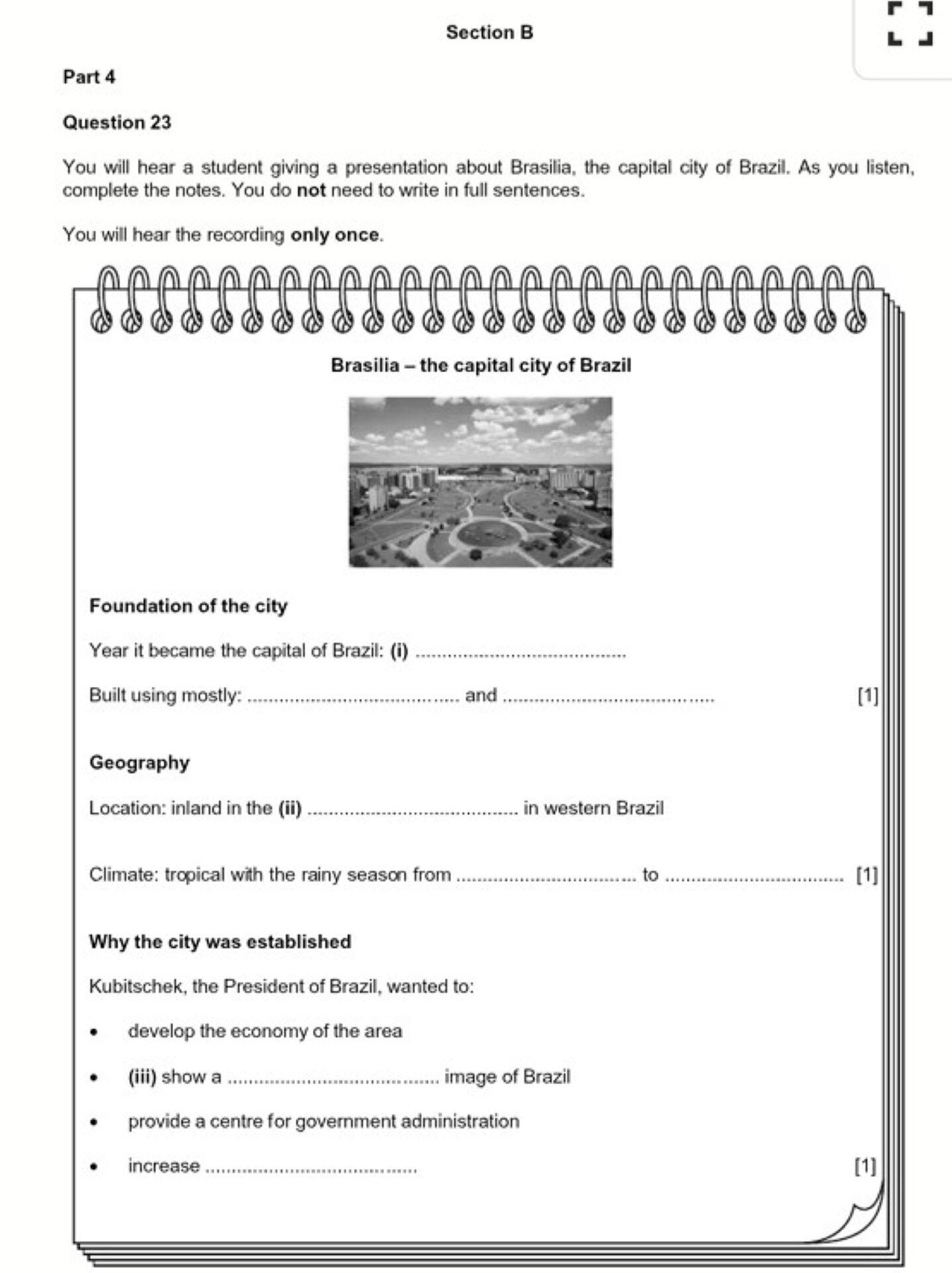 O level Paper 3 Specimen