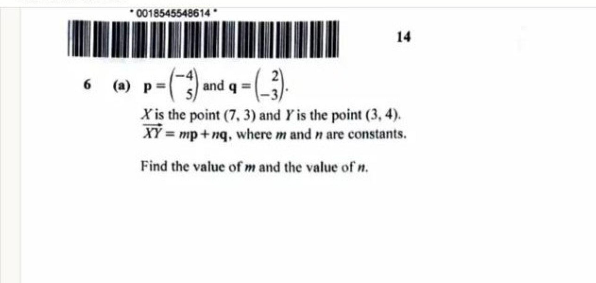 quadratic equation question
