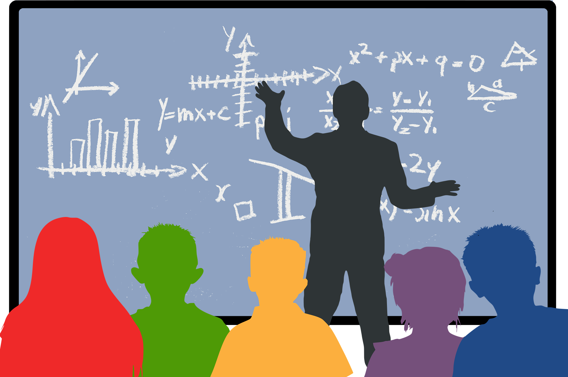 Teacher teaching students