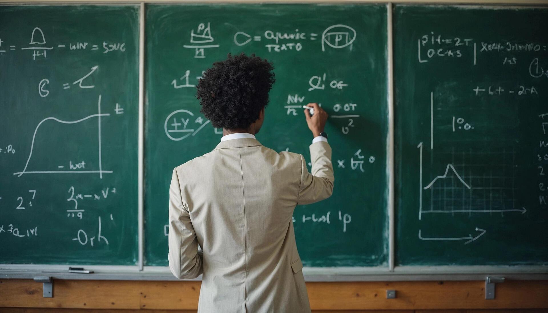 A teacher in class