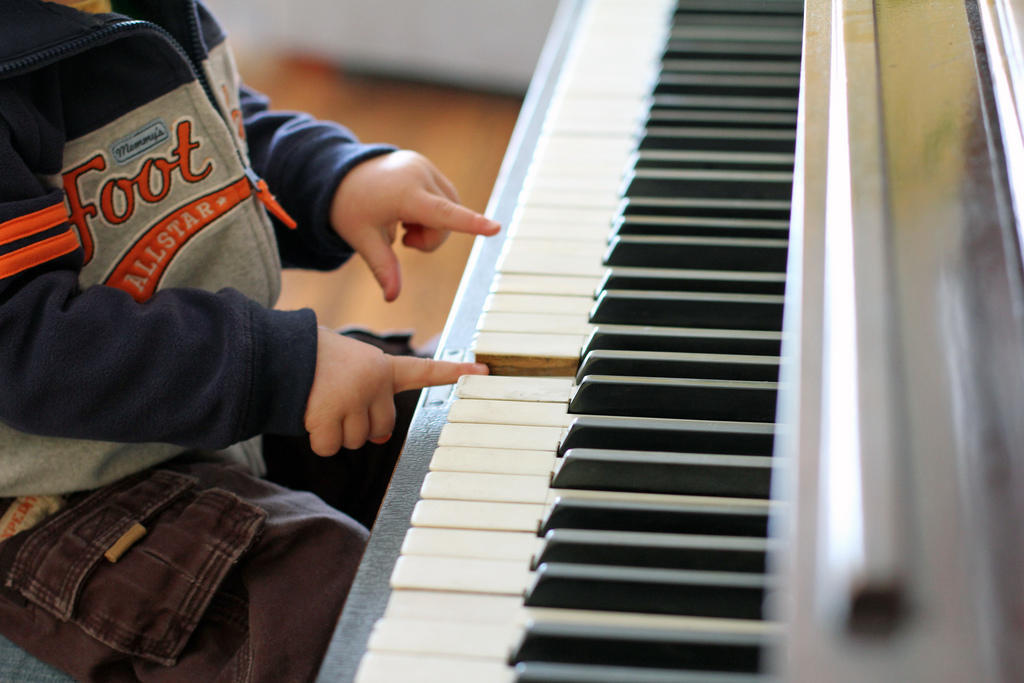 Playing the piano