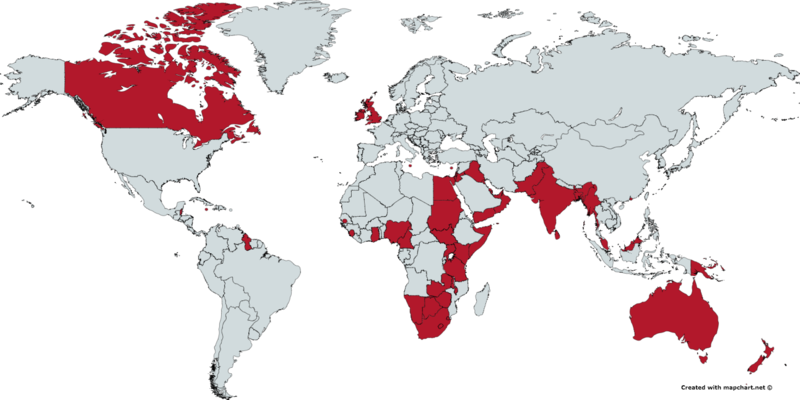 Map of the British Empire