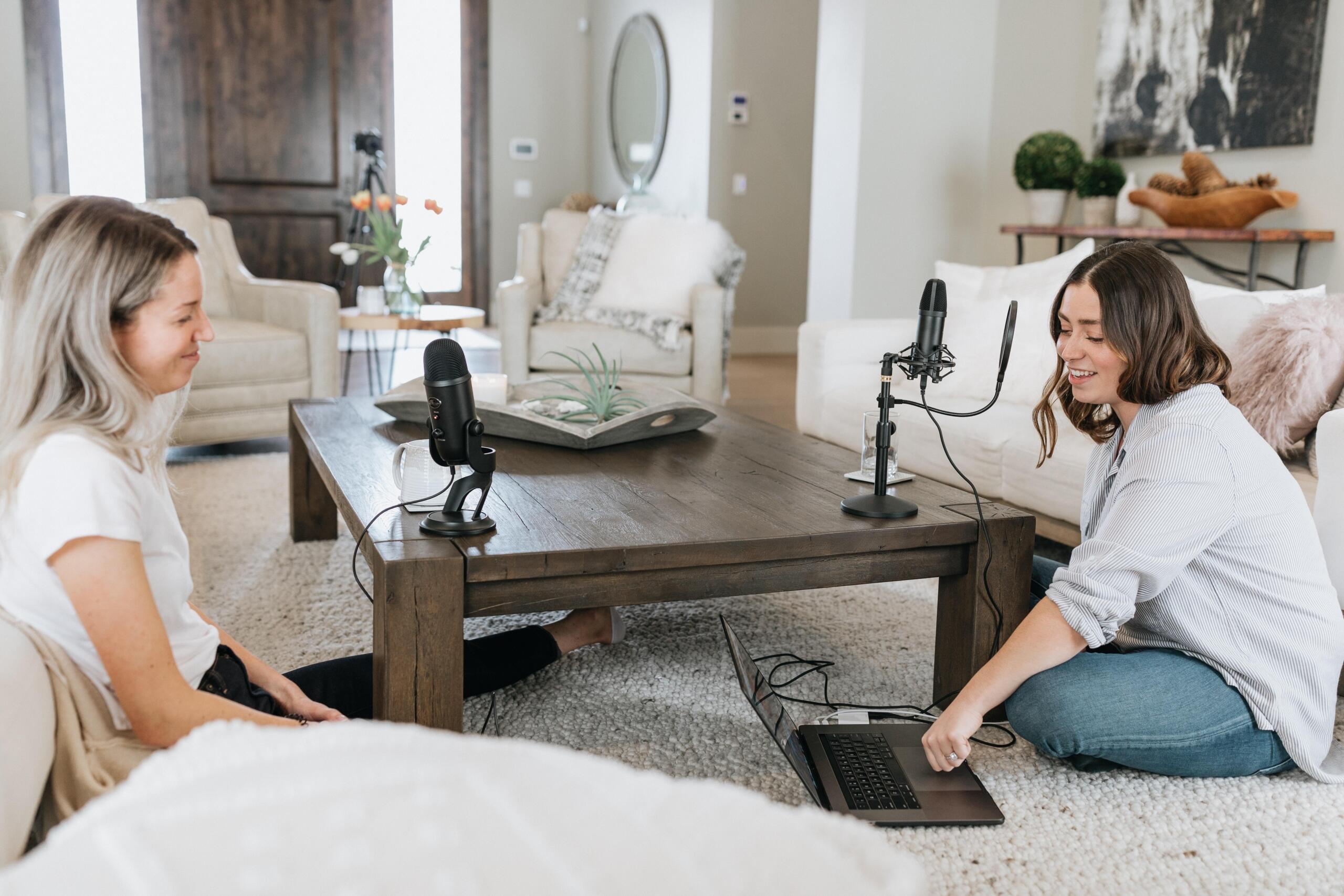 recording a podcast