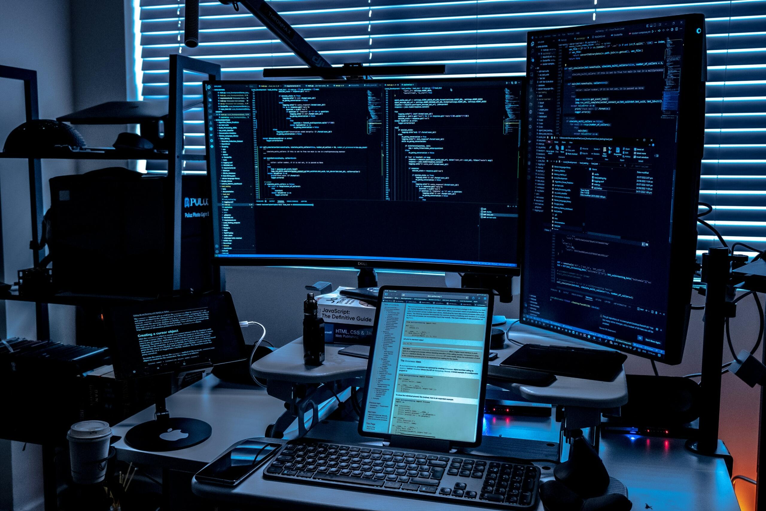 programerski setup vec zaslonov razvoj programske opreme koda